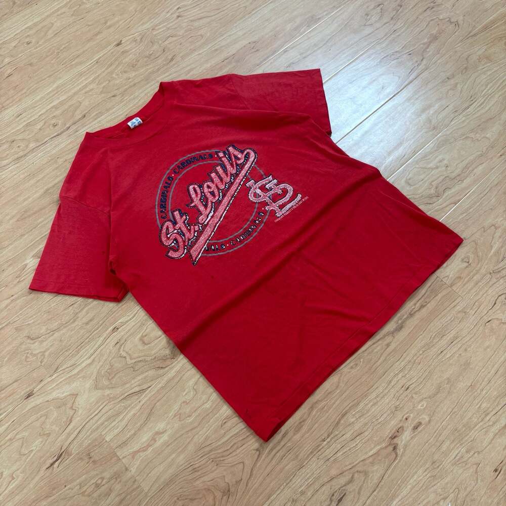Vintage 1987 St. Louis Cardinals Champion Red T-Shirt XL